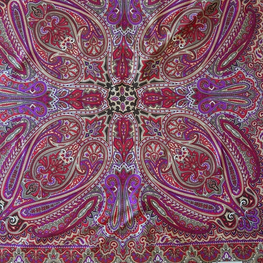Vibrant Vintage Aquascutum of London Silk Scarf 35" x 35" - Picture 8 of 16